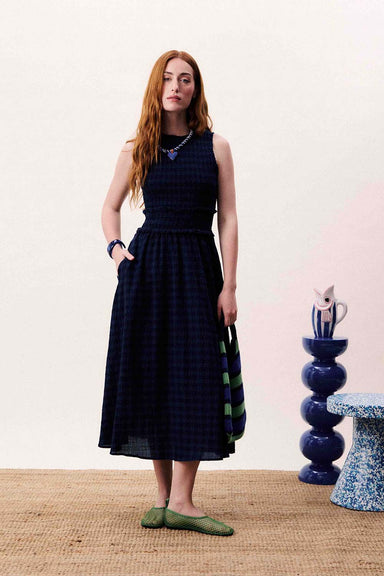 frnch saquarema dress bleu marine front