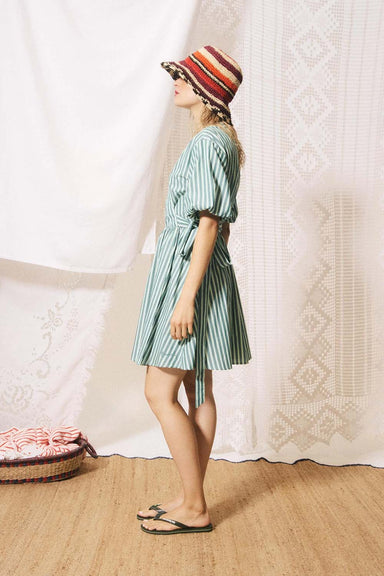 frnch sassio dress vert rivage side