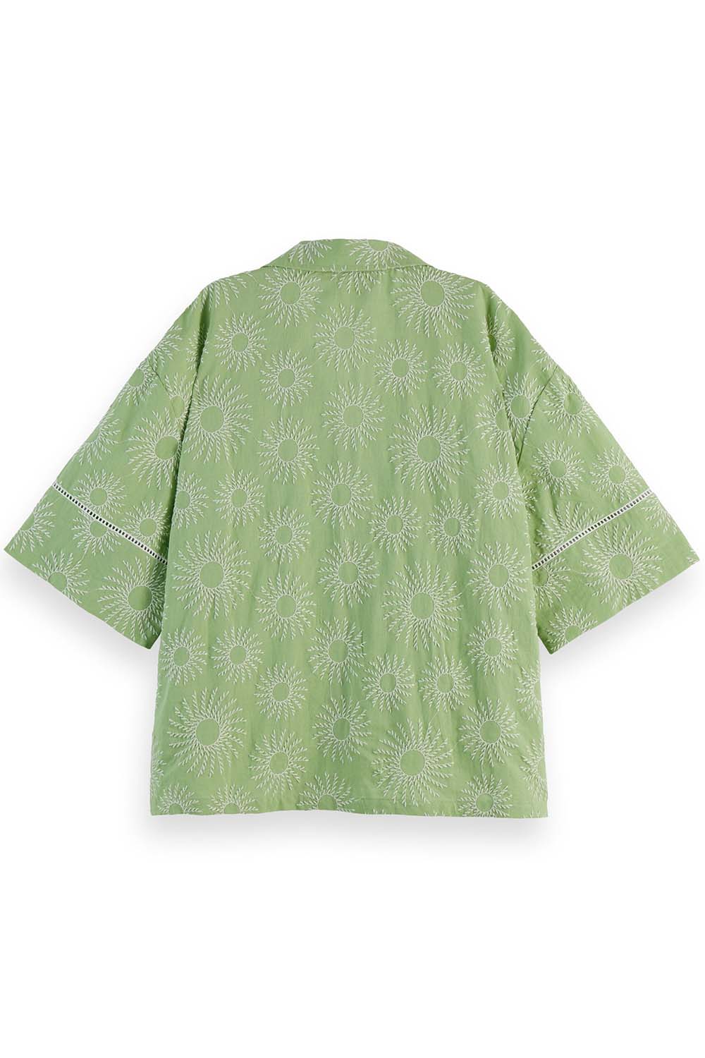 Scotch & Soda - Cotton Linen Embroidered Shirt - Pistachio - Back
