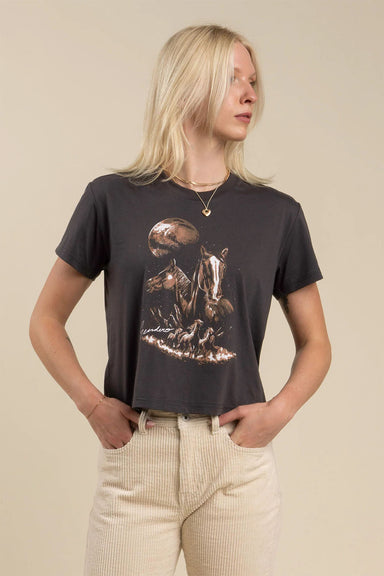Sendero - Midnight Riders Crop Tee - Black