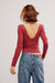 Free People - Duo Corset Long Sleeve - Earth Red - Back