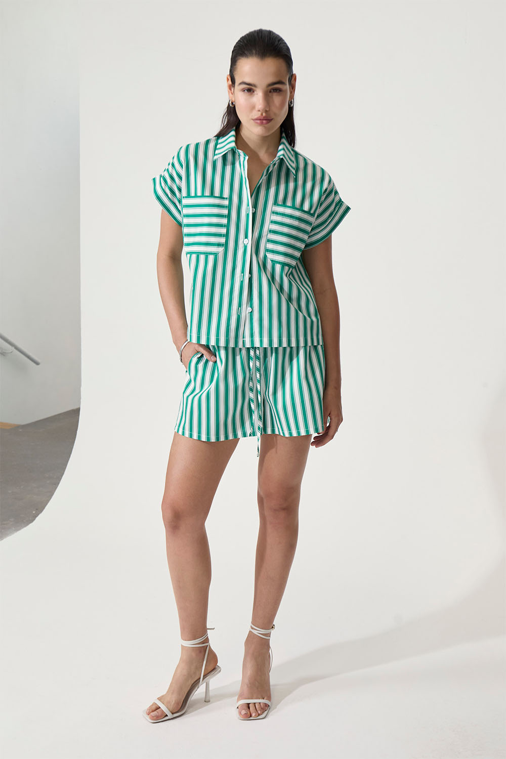 Deluc - Nola Shirt - Striped Green