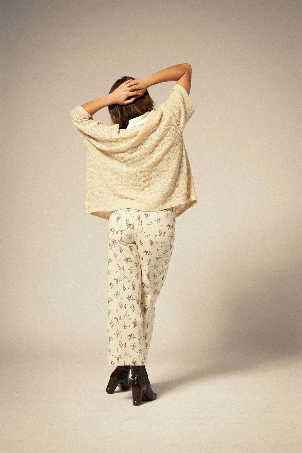Brixton - Margo Cropped 5 Pocket Pant - Whitecap - Back