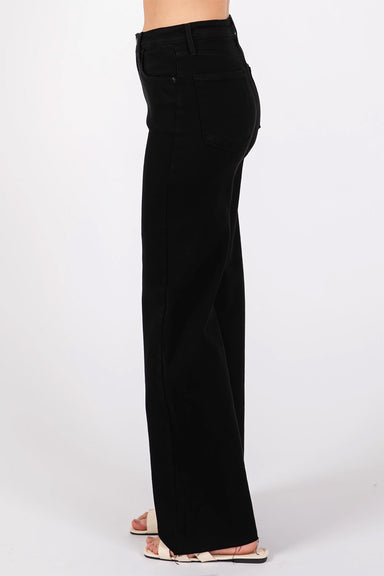 Letter to Juliet - Paola A-Line Scissor Cut Jean - Black - Side