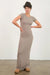 Double Zero - Jersey SS Bodycon Maxi Dress - Ash - Front
