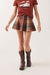 Brixton - Pleated Mini Skirt - Multi Shadow - Front Detail