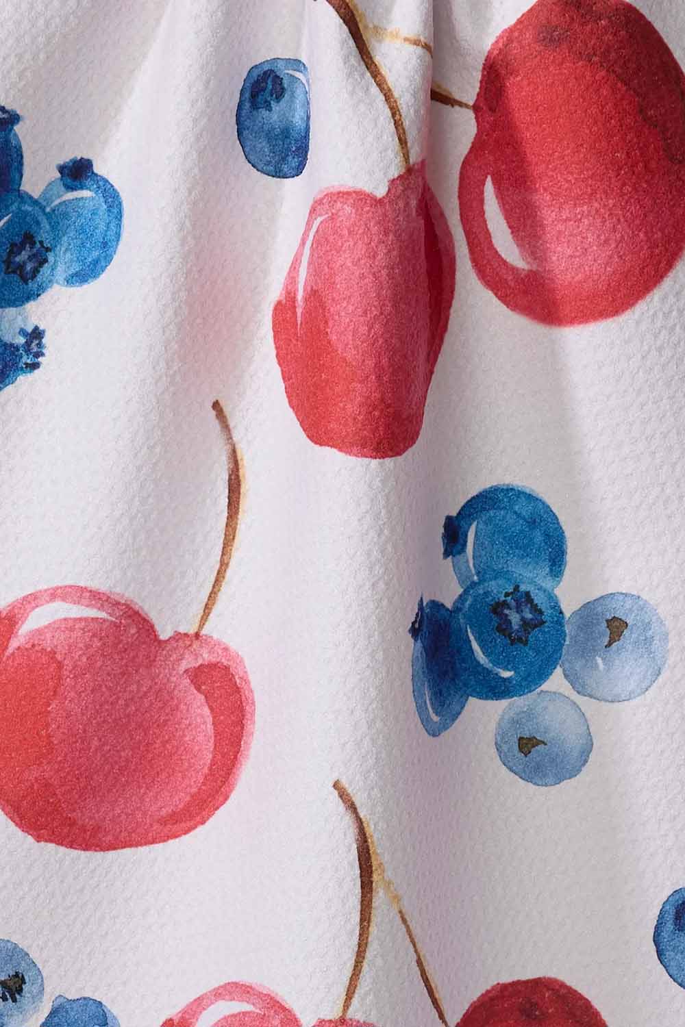 Geometry Cherry on Top Tea Towel — Detail view