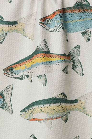 Geometry Hooked on Fishing Tea Towel — Detail view