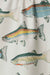 Geometry Hooked on Fishing Tea Towel — Detail view