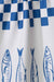 Geometry Sardine Check Blue Tea Towel — Detail view