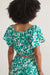 Marine Layer - Tiana Crop Blouse - Spruce Flora - Back