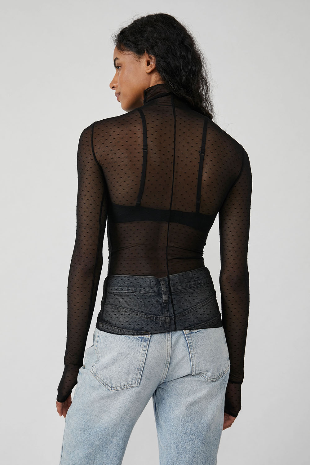 Free People - On The Dot Layering - Black - Back