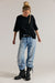 Free People - Margot Sweater Tee - Black - Front