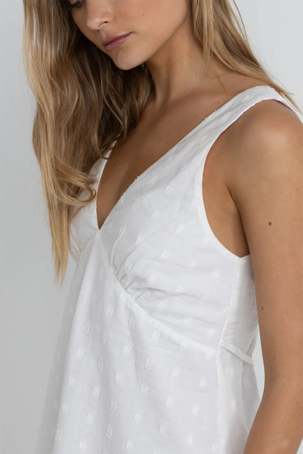 Rhythm - Mirage Mini Dress - White. -Detail