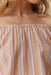 Marine Layer - Marella Seersucker Crop Blouse - Sunset Stripe - Detail