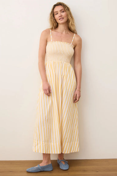 Marine Layer - Sutton Strapless Maxi Dress - Marigold Stripe