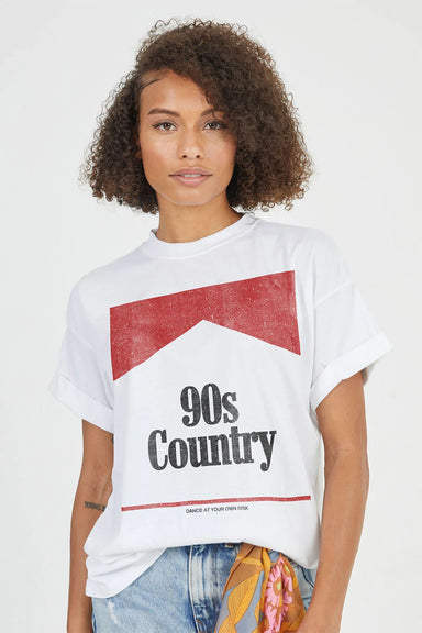 girl dangerous 90s country tee white front