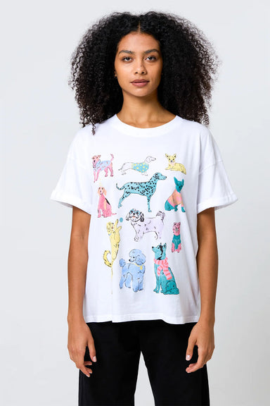 girl dangerous dogs tee vintage white front