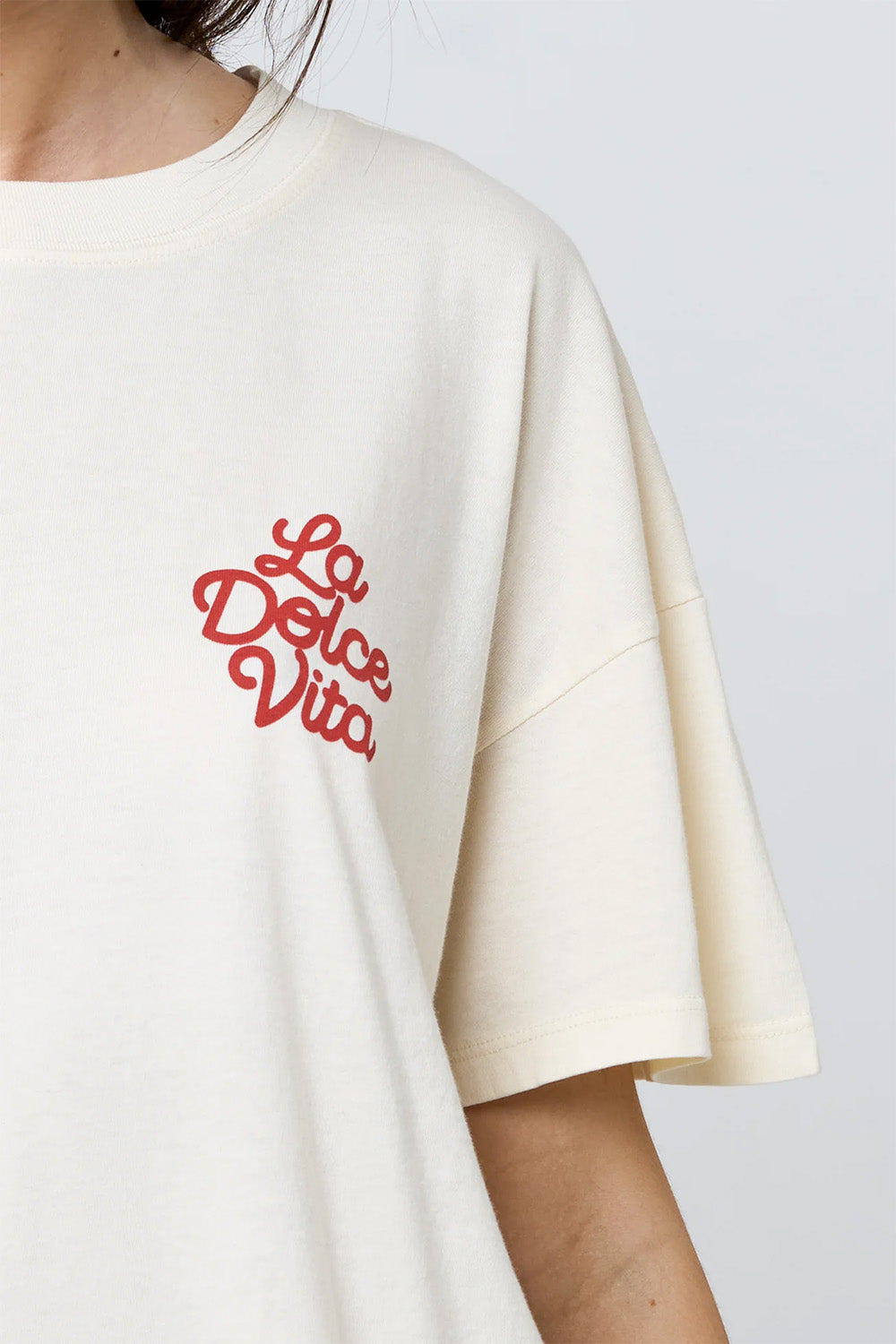 girl dangerous la dolce vita tee off white detail