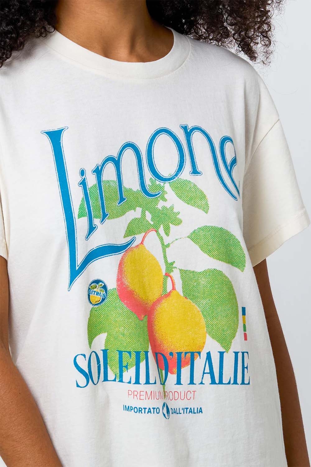 girl dangerous limone tee natural detail