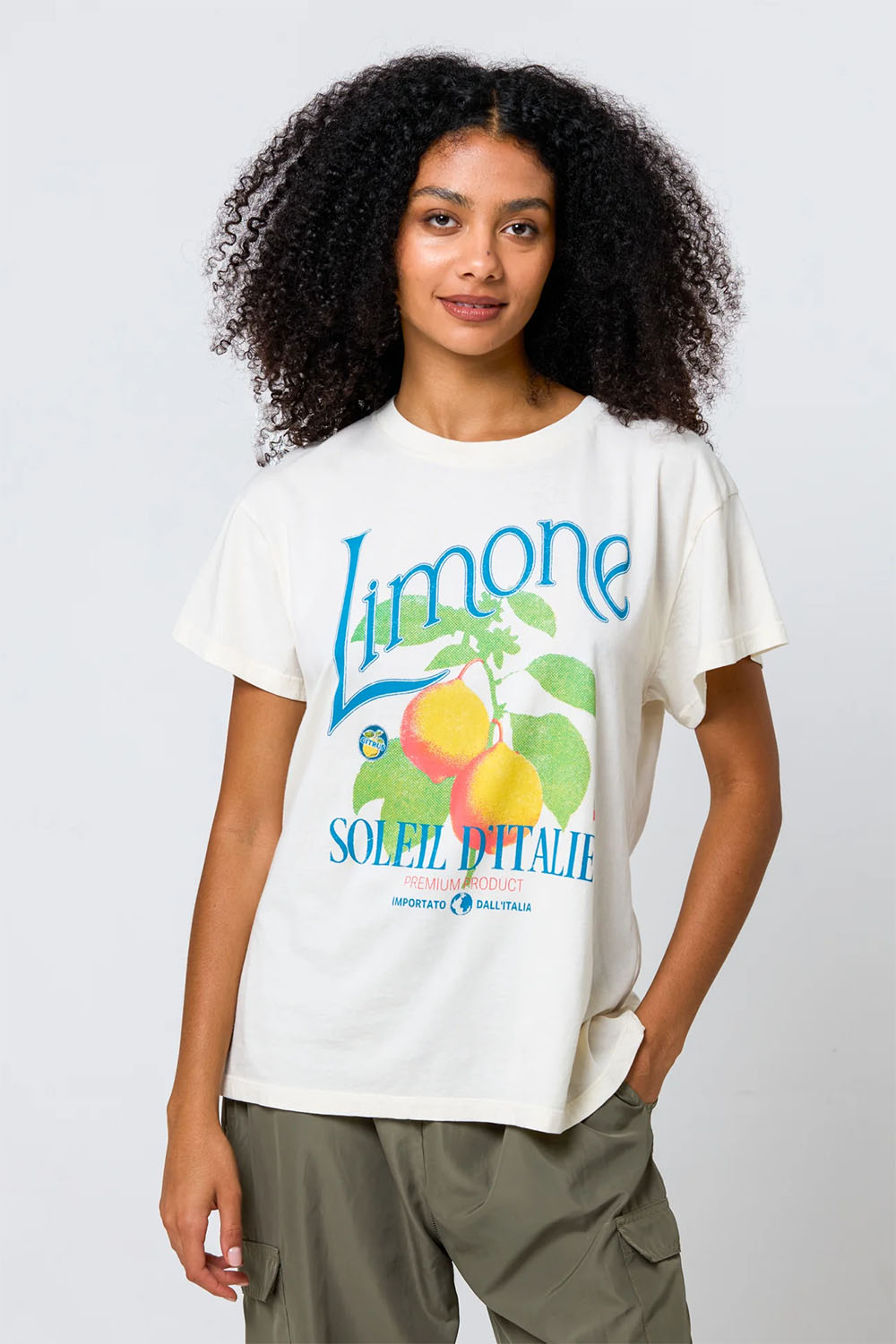 girl dangerous limone tee natural front