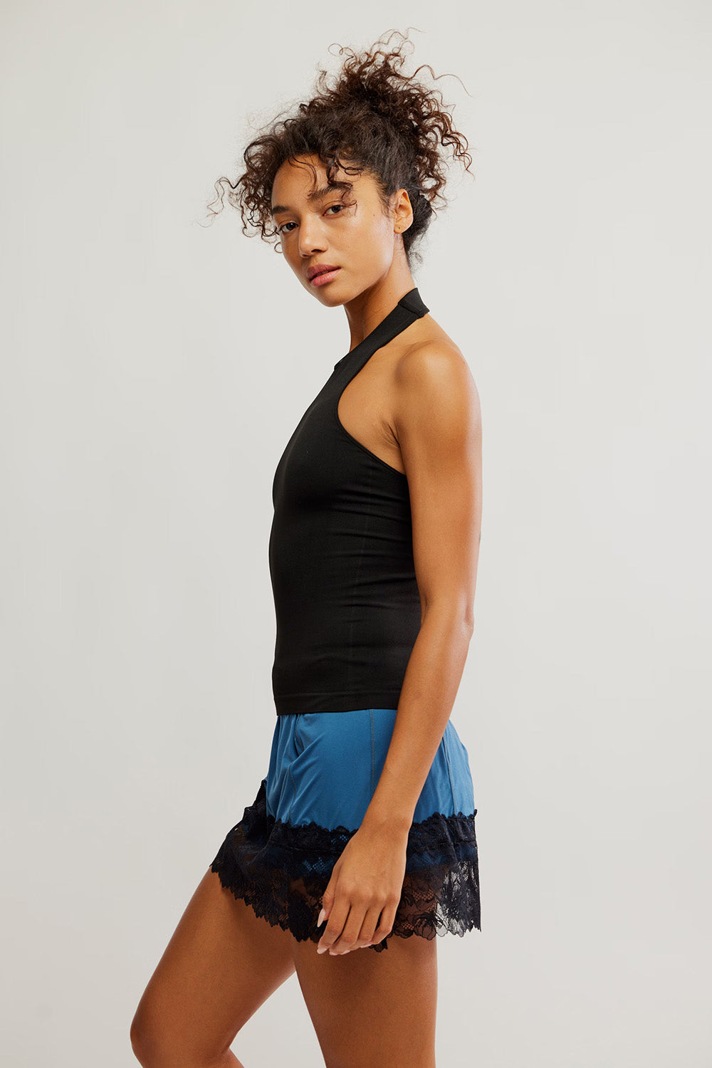 Free People - So Sleek Cami - Black - Side