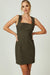 7 Diamonds - Infinity Square Neck Dress - Army Green - Front