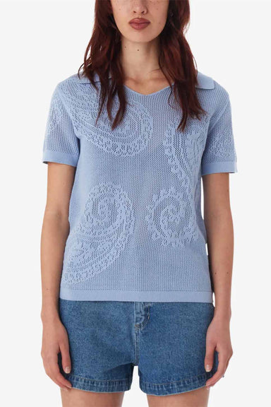 Obey - Briana Open Knit Shirt - Hydrangea - Front