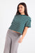 Sadie & Sage - Hall Pass Stripe Tee - Hunter Green White - Side