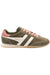 Gola Sprinter Suede in Khaki/Off White/Coral Pink — Side view