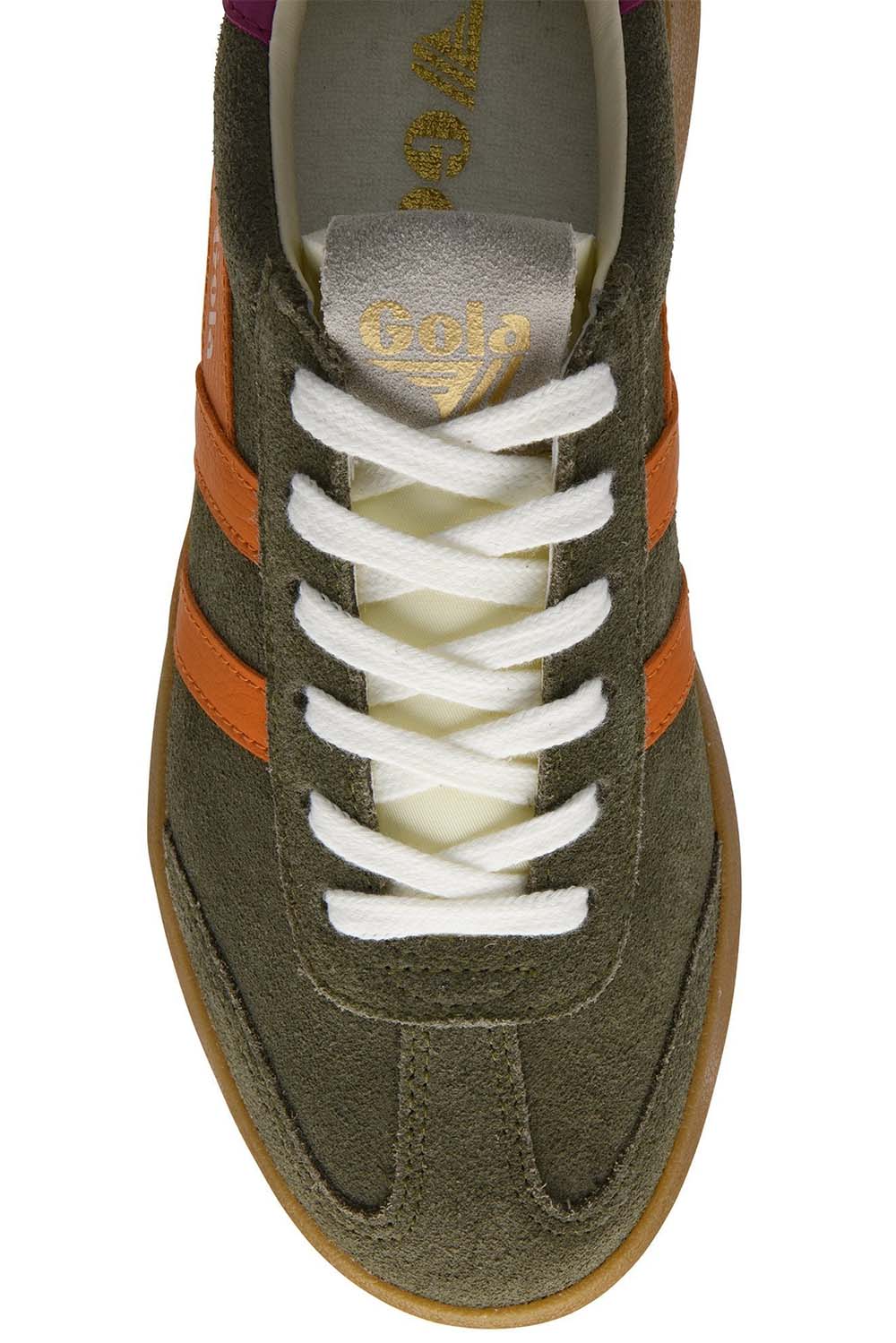 gola athena khaki clementine fuschia top