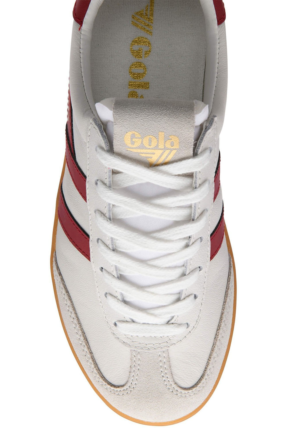 gola cyclone white deep red gum top