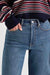Good American Good Waist Palazzo Ankle Jean in Sierra — Waistband detail view