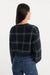 Good American Jacquard Cardigan in Forest Plaid — Back view