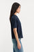 Good American The Gym Tee in New Navy — Side view
