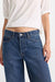 Good American Vintage Low Slung Baggy in Trace — Waistband detail view