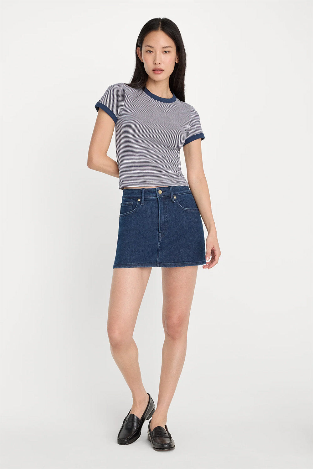 good american baby ringer tee horizon stripe