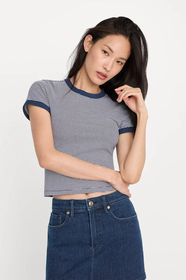 good american baby ringer tee horizon stripe front