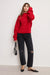 good american chunky knit mock neck sweater chili