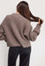 good american chunky knit mock neck sweater smoke back