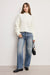Good American - Chunky Knit Mock Sweater - Ivory