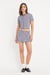 good american cropped ss cardigan navy gingham