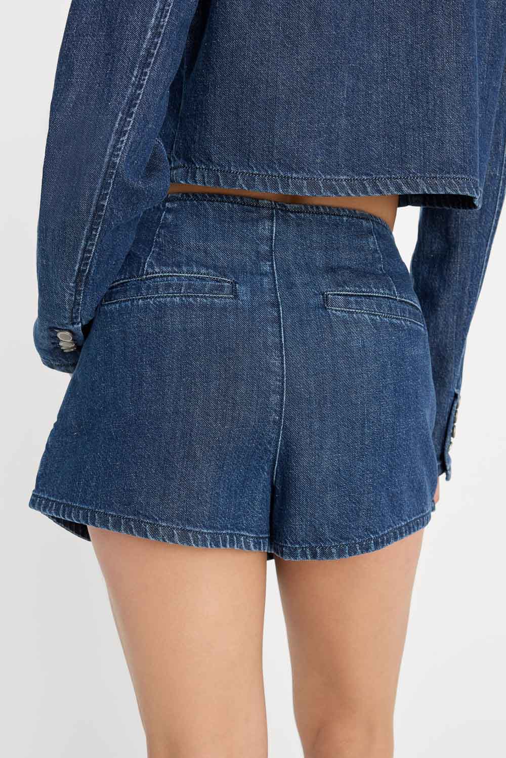 good american denim skort indigo1187 back detail