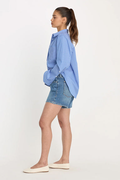 good american everyday shorts indigo1102  side