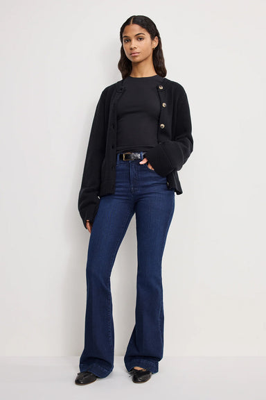 good american good legs flare jeans indigo1150 front