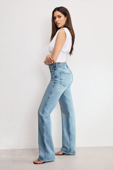 Good American - Good Standard Bootcut Jeans - Indigo - Side