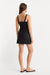 good american linen sleeveless mini black back