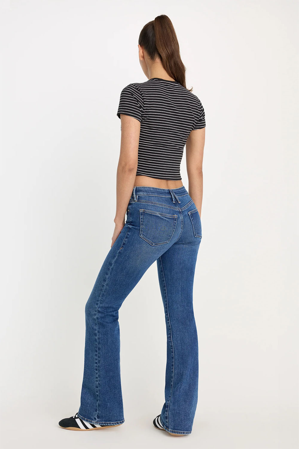 good american low rise boot jean indigo1218 back