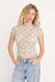 good american mesh cap sleeve baby tee summer plaid honey front