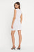 good american mini button front dress white back